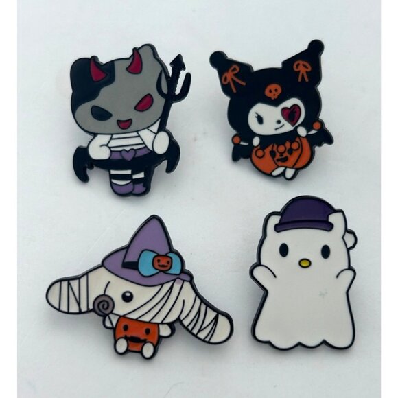 Set Of 4 Halloween Themed Kuromi Friends Enamel Pins - Picture 1 of 3